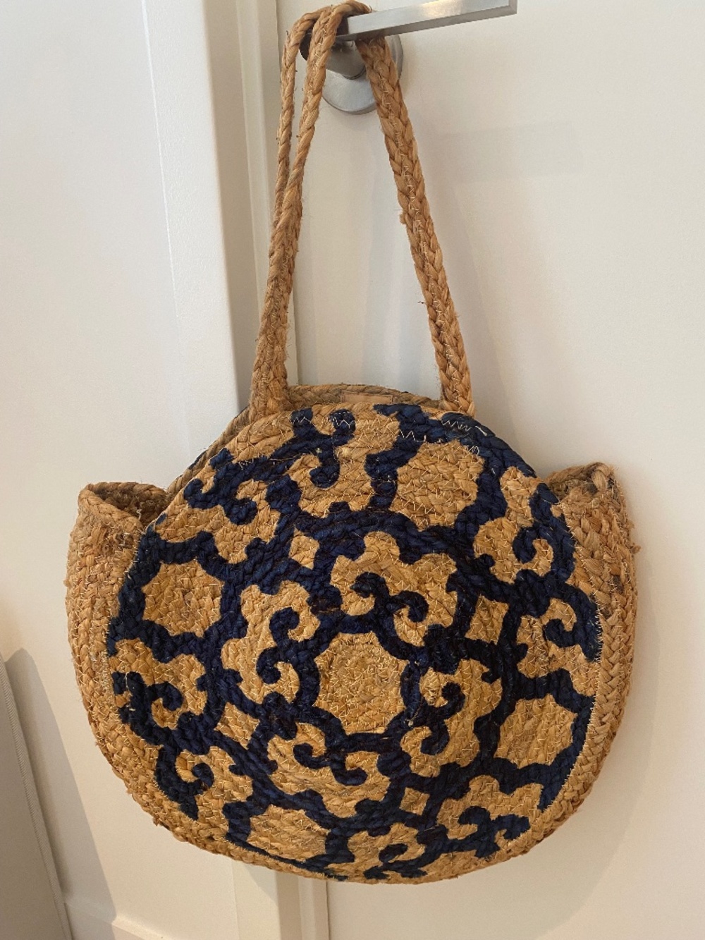 Straw Raffia Tote Bag Woven Beach Bag Summer Boho